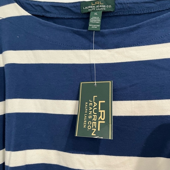 Lauren Ralph Lauren Blue/White‎ Striped Dress Size XL NWT - Picture 5 of 10
